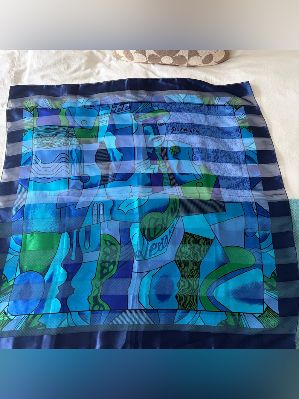 Vintage Silk Scarf 38x38”